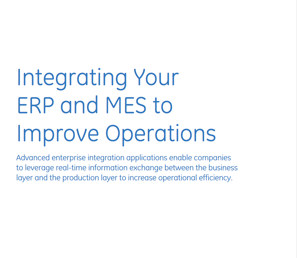 Whitepaper Integrating ERP and MES